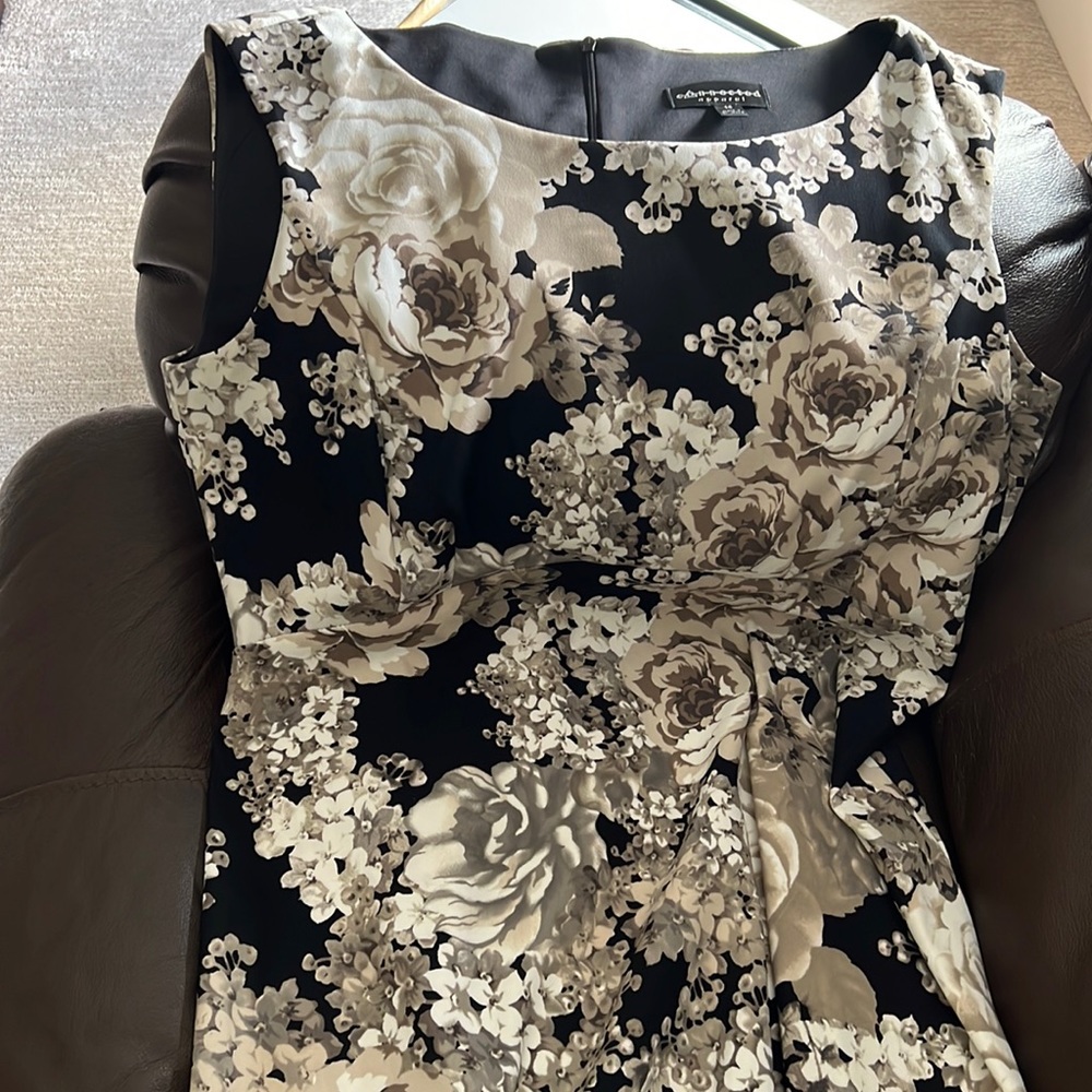 Sleeveless dress - black /cream/tan